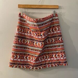 Banana Republic Pink and Black A-line Mini Skirt